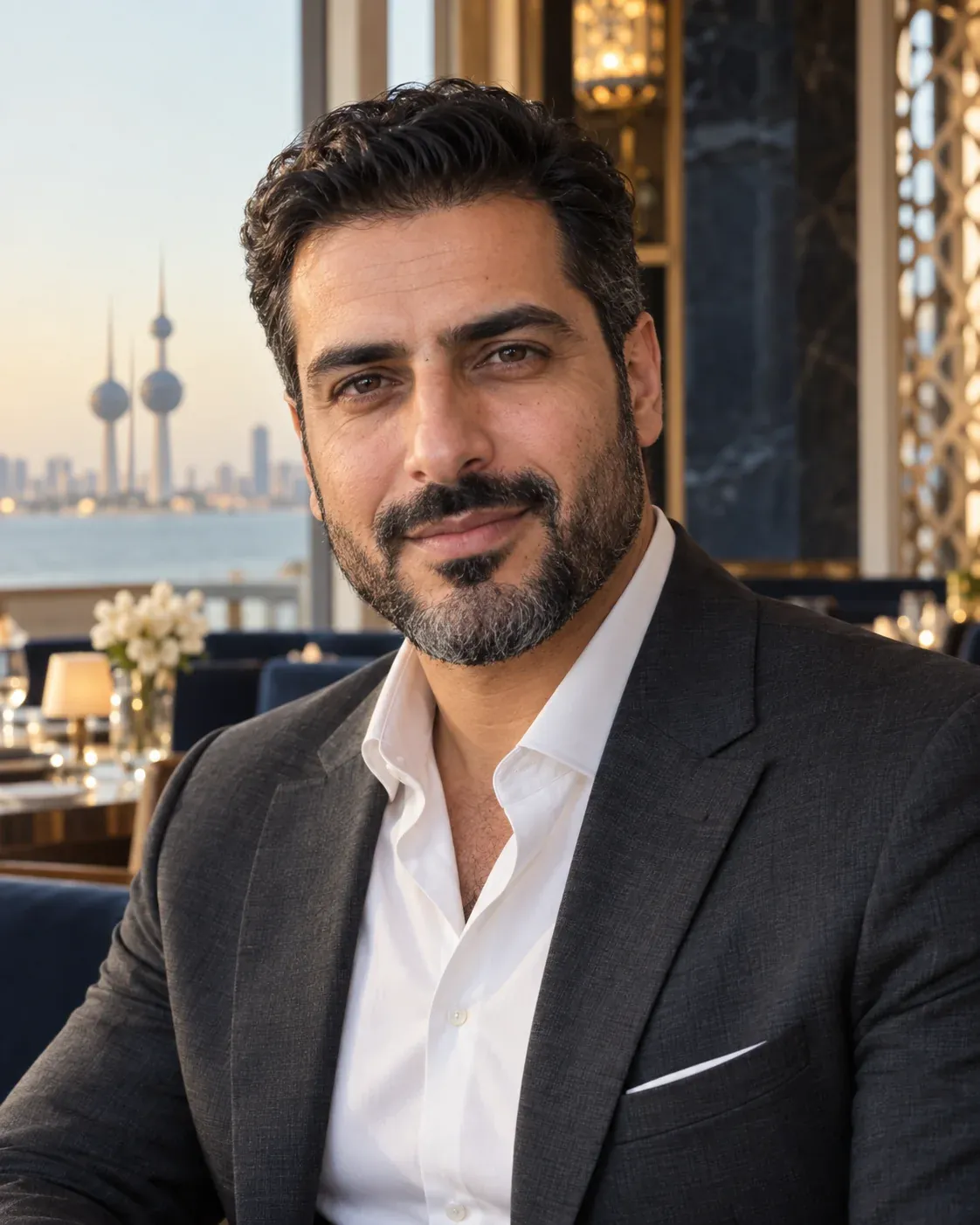 Portrait representing an established Gulf man